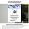 Signmission Emergency Evacuation Sign With Symbol, 7 in W x Rectangle, Vinyl Decal OS-2PACK-NS-D-710-V-11798 - alternate 4